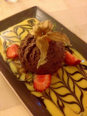 Chocolate mousse at Max Pett