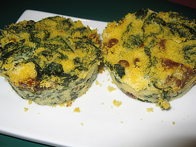 Spinach and Polenta Cakes